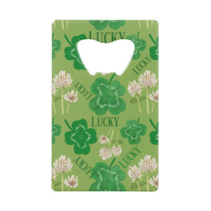 St Patrick’s Day lucky green Clover bottle opener Credit Card Bottle Opener