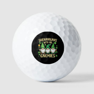 St Patrick’s Day Lucky Shamrock Gnome  Golf Balls