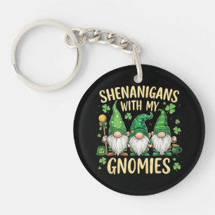 St Patrick’s Day Lucky Shamrock Gnome  Keychain