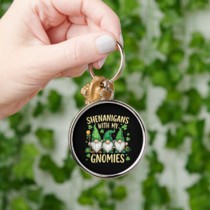 St Patrick’s Day Lucky Shamrock Gnome  Keychain