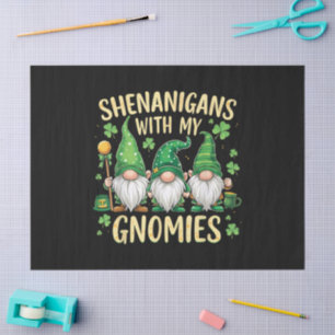St Patrick’s Day Lucky Shamrock Gnome  Tissue Paper
