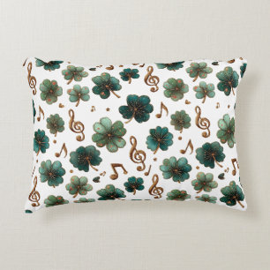St. Patrick’s Day Musical Shamrock Accent Pillow