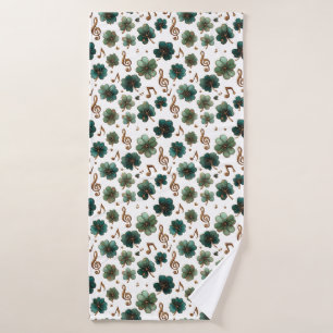 St. Patrick’s Day Musical Shamrock Bath Towel Set