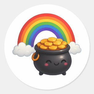 St Patrick’s Day Pot of Gold Sticker