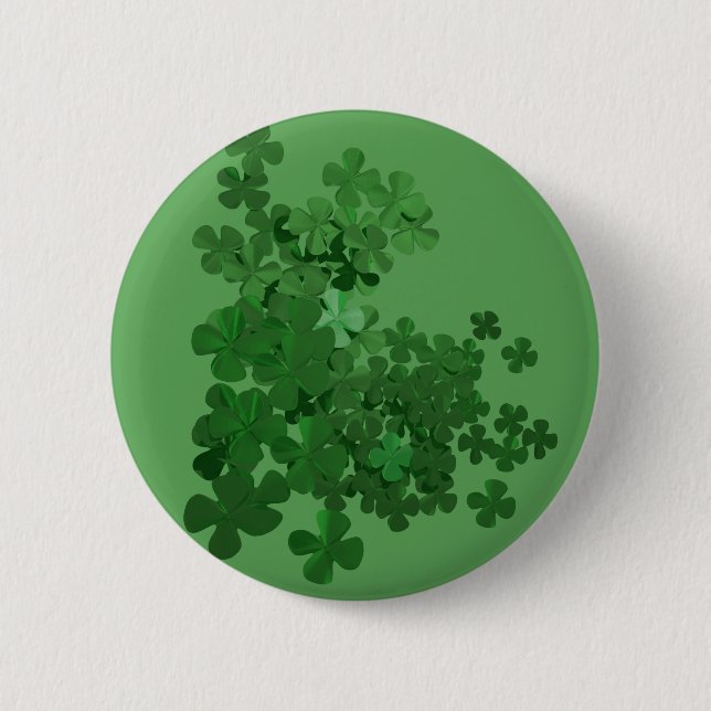 St. Patrick’s Day Shamrock 2 Inch Round Button (Front)