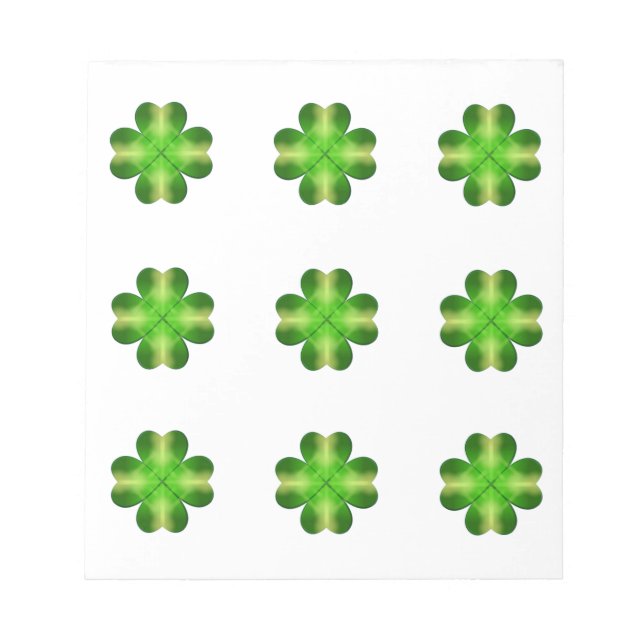 St. Patrick’s Day Shamrock Background Notepad (Front)