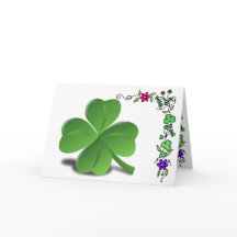 St. Patrick’s Day Shamrock Clover Card
