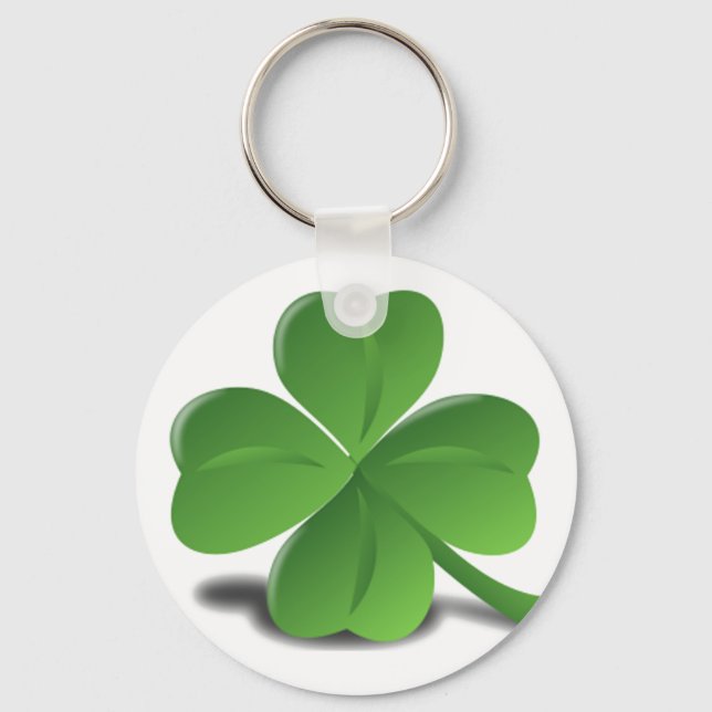 St. Patrick’s Day Shamrock Clover Keychain (Front)