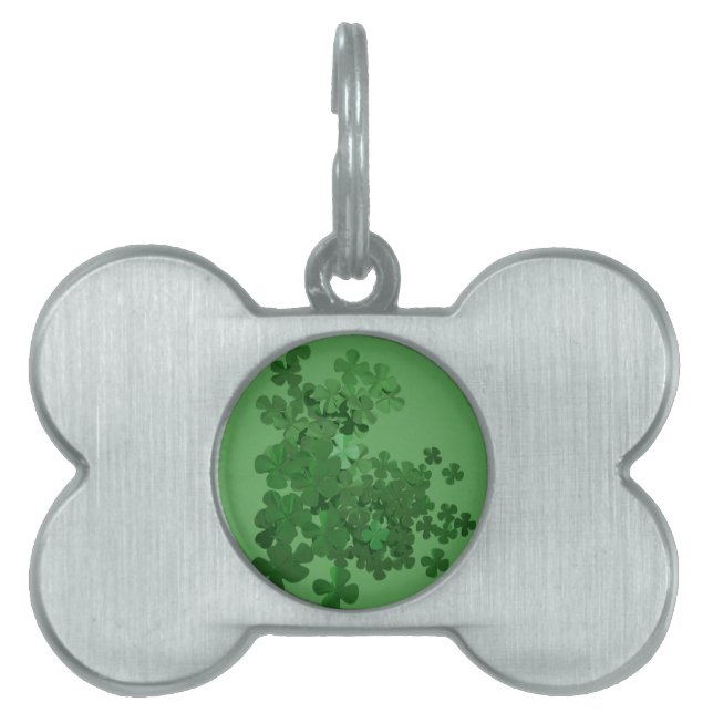 St. Patrick’s Day Shamrock Pet Name Tag (Front)