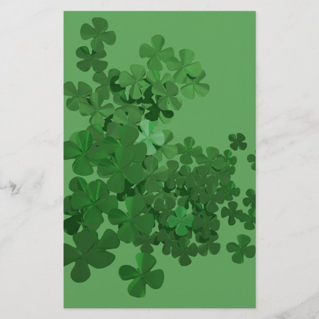 St. Patrick’s Day Shamrock Stationery (Front)