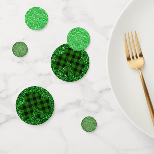 St. Patrick’s day sparkle glitter green pattern Confetti (Group)