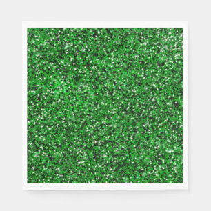St. Patrick’s day sparkle glitter kelly green  Napkin