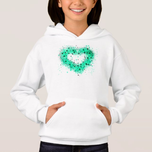 St. Patrick’s day | spray paint glittering heart (Front)