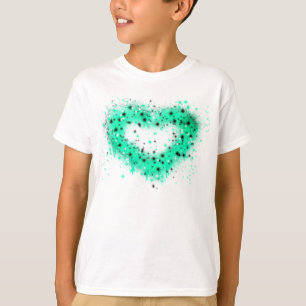 St. Patrick’s day   spray paint glittering heart T-Shirt
