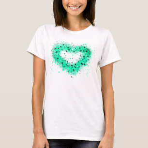 St. Patrick’s day   spray paint glittering heart T-Shirt