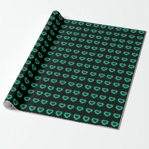 St. Patrick’s day spray paint glittering heart Wrapping Paper