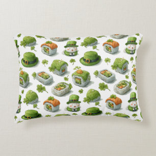 St. Patrick’s Day Sushi Rolls & Shamrock Accent Pillow