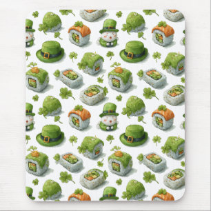 St. Patrick’s Day Sushi Rolls & Shamrock Mouse Pad