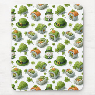 St. Patrick’s Day Sushi Rolls & Shamrock Mouse Pad