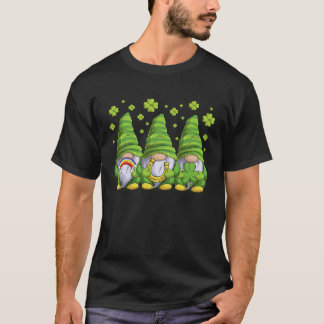 St Patrick s Day Three Gnomes Irish Shamrock C T-Shirt