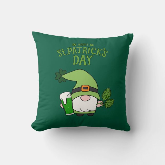 St. Patrick’s Day Throw Pillow (Front)