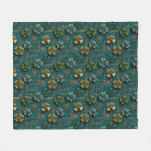 St. Patrick’s Day Vintage Shamrock Music Fleece Blanket