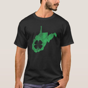 St Patrick s Day West Virginia WV Green Shamrock I T-Shirt