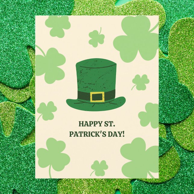 St. Patrick’s Day with Leprechaun Hat Postcard (Creator Uploaded)