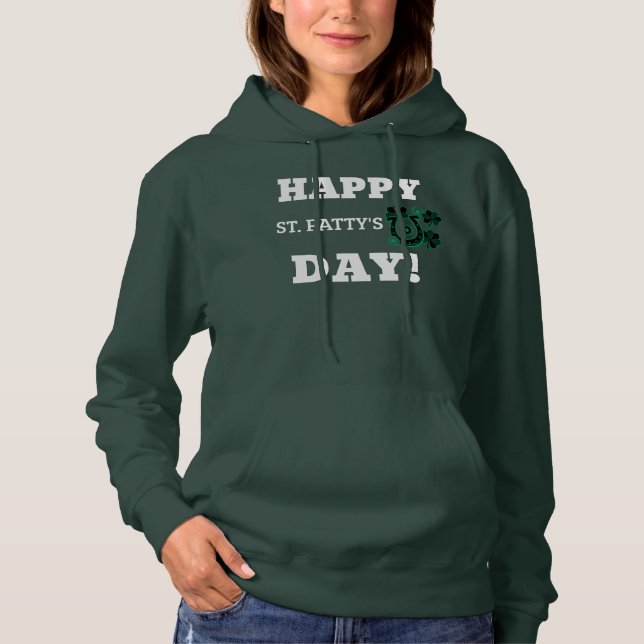 St. Patrick’s Day Women's Basic Hooded Sweatshirt (Front)