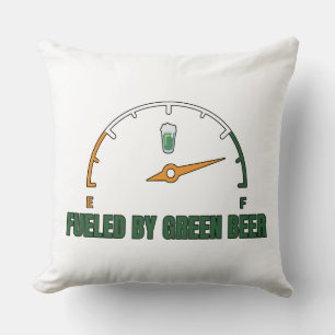 St Patrick’s Fuelled by Green Beer Throw Pillow