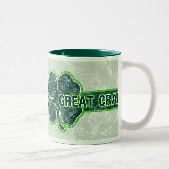 St. Patrick’s ‘Great Craic’ Shamrock Grunge Mug (Right)