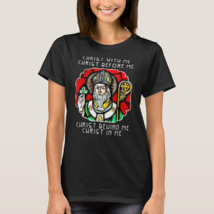 St Patrick Saint Of Ireland Prayer Breastplate Cat T-Shirt