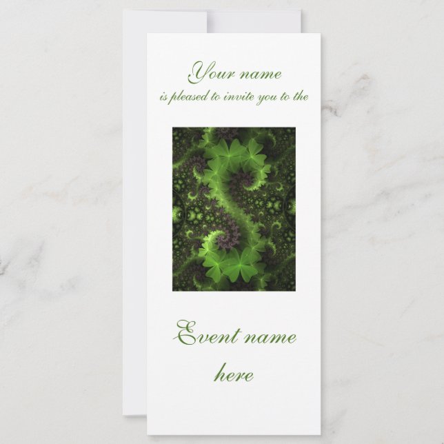 St Patrick Shamrock Field Invitation (Front)