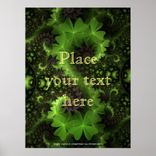 St Patrick Shamrock Field Poster