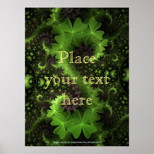 St Patrick Shamrock Field Poster (Front)
