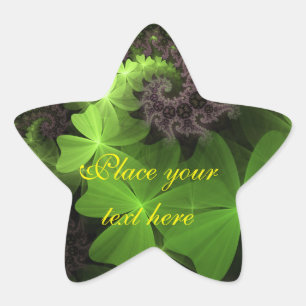 St Patrick Shamrock Field Star Sticker