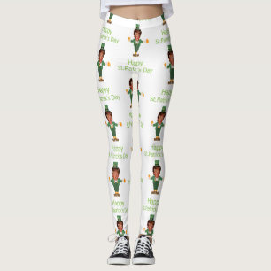 st patrick trump leprechaun leggings