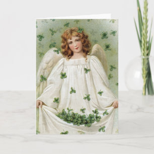 St. Patricks Angel bringing you good luck Card