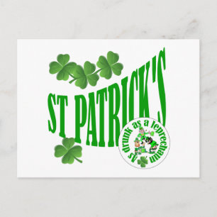 St Patrick's, as drunk as a leprechun Postcard