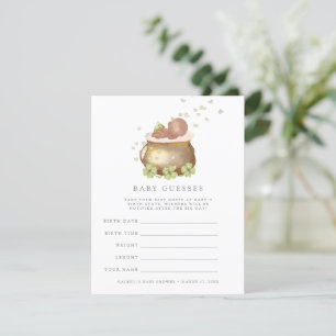 st patricks baby shower guessing game invitation
