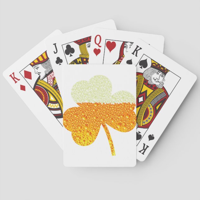 st patricks beer clover playing cards (Back)