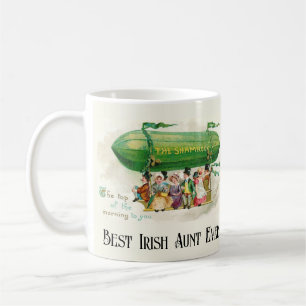 St Patrick's Best Irish Aunt Ever Retro Colourful  Coffee Mug
