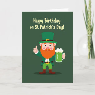 St Patricks Birthday Fun Card