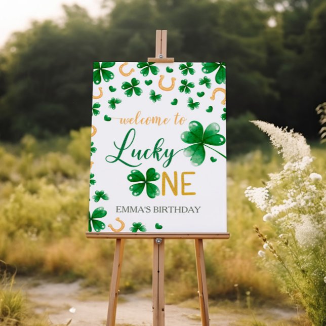 St. Patrick's Birthday Lucky One Welcome Sign (Creator Uploaded)