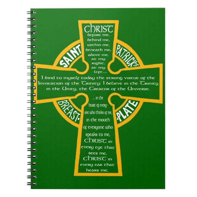 "St. Patrick's Breastplate" Notebook (Front)