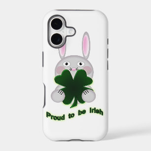 St. Patricks Bunny Proud to be Irish Shamrock
