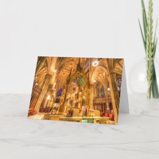 St Patrick's Cathedral Manhattan New York Card (Front)