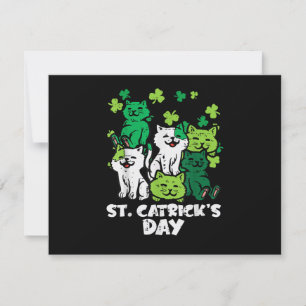 St Patricks Catricks Day Cats Saint Pattys Invitation