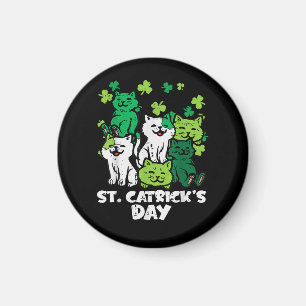 St Patricks Catricks Day Cats Saint Pattys Magnet
