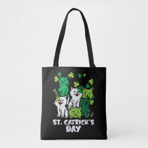 St Patricks Catricks Day Cats Saint Pattys Tote Bag